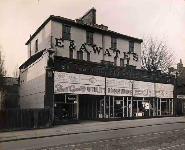 E & A Wates shop front, 1948 © E & A Wates