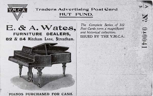 E & A Wates piano dealers, 1926 © E & A Wates